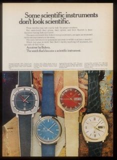 1971 Bulova Accutron 247 Calendar CK Day Date watch ad