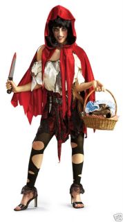 Adult Ladies Little Red DEAD RIDING HOOD Costume Dress Cape Brooch 