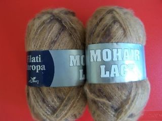 Filati Europa Mohair Lace yarn, Mocha Mix, lot of 2, (410 yds each)