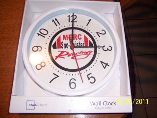 10 (NEW Clock) with VintageMERC Sno twister Racing Logo on it