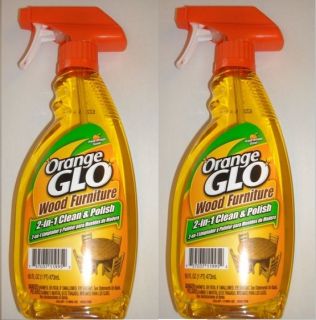 Orange GLO WOOD FURNITURE 2 IN  1 CLEAN & POLISH fresh orange scent