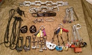 Mountain Climbing Gear (Stops, Carabiners, Ascenders, Pulleys, Nut 