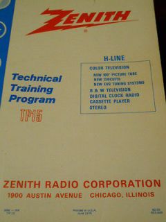   1976 Zenith Technical Manual Allegro Series I II III H472 Clock Radio