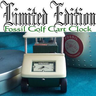 Fossil Collectors Clock Timepiece Limited Edition Golf Cart