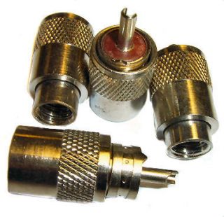 PL259 UHF CONNECTOR PLUGS X 4 FOR RG213 COAXIAL CABLE