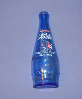   Canadian Raspberry Beverage Bottle 11 oz Cobalt Glass Vtg Collectible