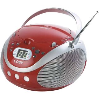 New Coby CX CD241 Portable CD Player with AM/FM Stereo Tuner Red