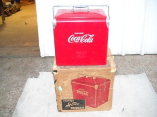 ANTIQUE VINTAGE 1950S COCA COLA ICE CHEST COOLER COKE MODEL 1 WITH 