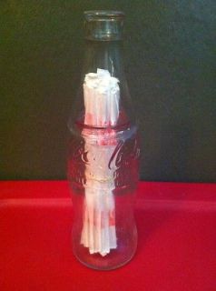 NEW Coca Cola Glass Straw Dispenser