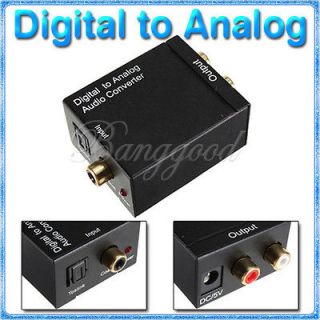   Coaxial Toslink Signal to Analog Audio Converter Adapter RCA L/R