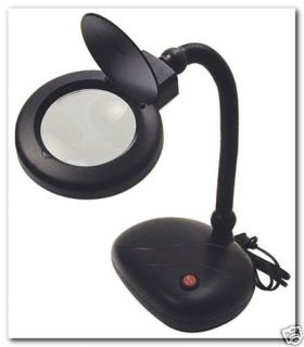 Magnifying Desk Lamp 5x Black reading craft coin 353B