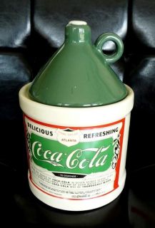 1993, Delicious Refreshing Coca Cola, Ceramic Brown Jug Cookie Jar