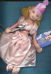 Glinda good witch Wizard of Oz bean bag cloth doll toy plush Warner 