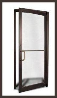 COMMERCIAL ALUMINUM STOREFRONT DOOR & FRAME (DARK BRONZE FINISH)