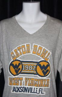   VIRGINIA UNIVERSITY 1982 gator bowl t shirt WVU jersey shirt 80s RARE