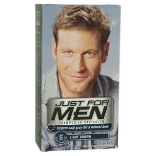 NEW Just for Men Shampoo In Hair Color Light Brown 25 1 application 