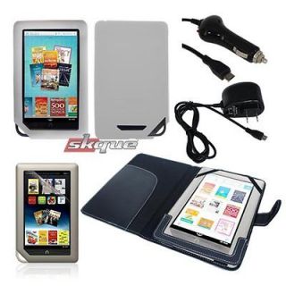   Leather Case+Soft Skin+Wall+Car Charger For Nook Color/Tablet
