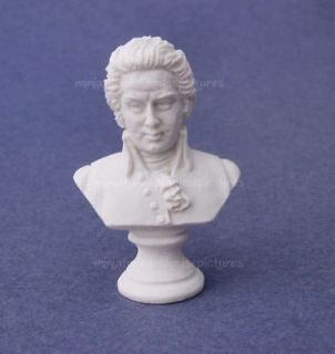 Miniature Dollhouse Mozart Statue Bust New
