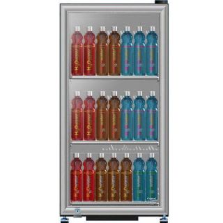 Compact Reach In Locking Glass Door Refrigerator, Beverage Display 