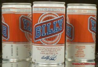 BILLY CARTER BEER A/A CAN PEARL BREWING COMPANY SAN ANTONIO 78215 