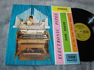 Don Baker   Electronic Pipes LP Conn Theatre Organ cheesecake cover 