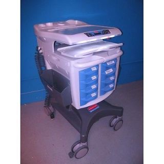   Power Adjustable Hospital Mobile Medication Cart W/ Warranty 9M29 08