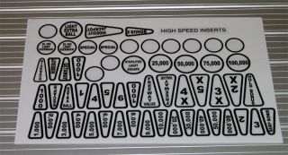 HIGH SPEED Pinball Machine Insert Decals LICENSED