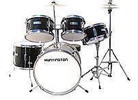 Black 5 PC 16 ROCK Starter Drum Set Great Gift 4 KIDS Learn How to 