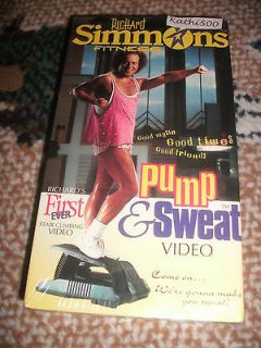 NEW!! Richard Simmons Fitness Pump & Sweat Video VHS Stair Climbing