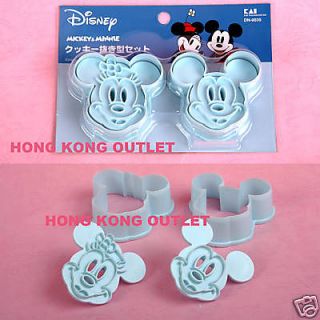 Mickey Mouse Minnie Cookie Cutter Mold + Stamp Mould A03