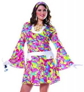 Womens Plus Size 70s Disco Outfit Halloween Costume 2X