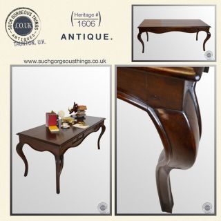Antique Art Deco Period Fruitwood Console Desk Library Table c1930