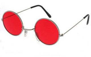   Sunglasses Round Hippie Shades Retro Colored Lenses 