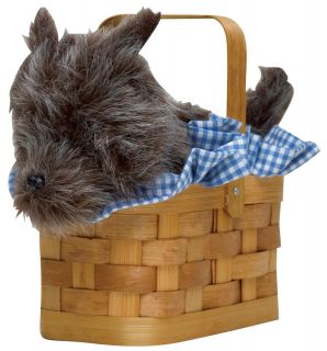 WICKER BASKET LITTLE RED RIDING HOOD DOROTHY TOTO WIZARD OF OZ GINGHAM 