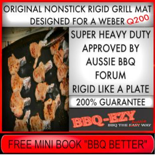   Barbecue Nonstick Rigid Grill Mat no need for Weber Q200 Brekky Plate