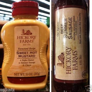 HICKORY FARMS SUMMER SAUSAGES MUSTARD SAUCES CHEESE ~ 6 FLAVOR CHOICES