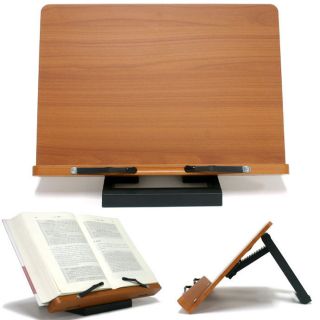 Jasmine Book Stand Portable Wooden Reading Recipe Cookbook Desk Music 