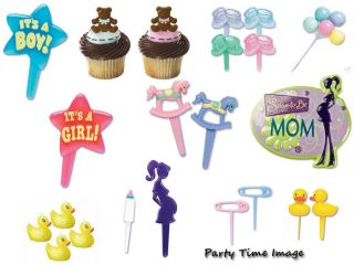 Baby Shower Cupcake Pics & Cake Decorations & Candles U Pick