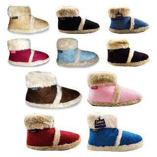Ladies Coolers Warm Microsuede Fluffy Womens Slippers Boots Size UK 3 