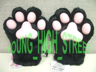   VICIOUS MONSTER Fur PAW CLAW Cosplay GLOVES BLACK Color PAIR BRAND NEW