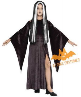   Vampire Costume Robe Kids Childs Halloween Ghoul Horror Black Dress