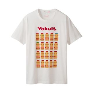 UNIQLO Yakult CORPORATE COLLABORATION Graphic T Shirt White LIMITED 