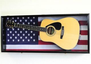 Fender Acoustic Guitar Display Case US FLAG BACKGROUND