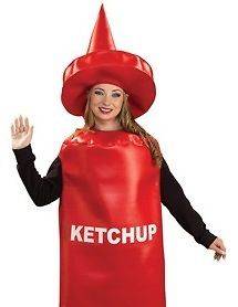 Funny Adult Ketchup Bottle Couples Halloween Costume