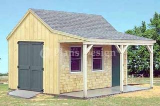 Cottage Shed with Porch Plans
