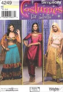 S4249 Belly Dancer Bollywood Sari Costume pattern 6 12