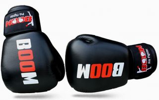 BOOM Pro Pure COW Hide Leather Boxing Gloves Sparring MMA,Punch Bag 