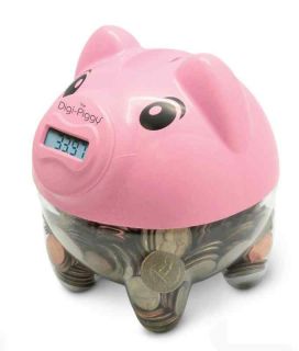 Digi Piggy LCD Digital Coin Counting Bank  Pink *New*