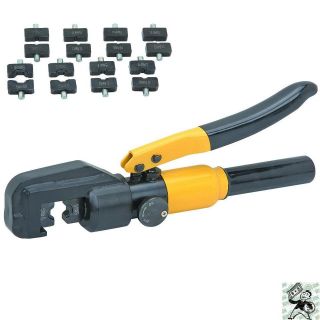 New Hydraulic Electric Wire Crimping Tool Set Crimper and 8 Dies 