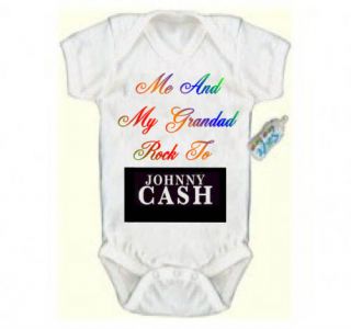 ME AND MY GRANDAD ROCK TO JOHNNY CASH BABY VEST